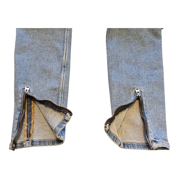 AllSaints Jeans Womens 30 Blue Grace Ankle Zip Mid Rise Ankle Skinny Urban Y2K - Picture 14 of 15